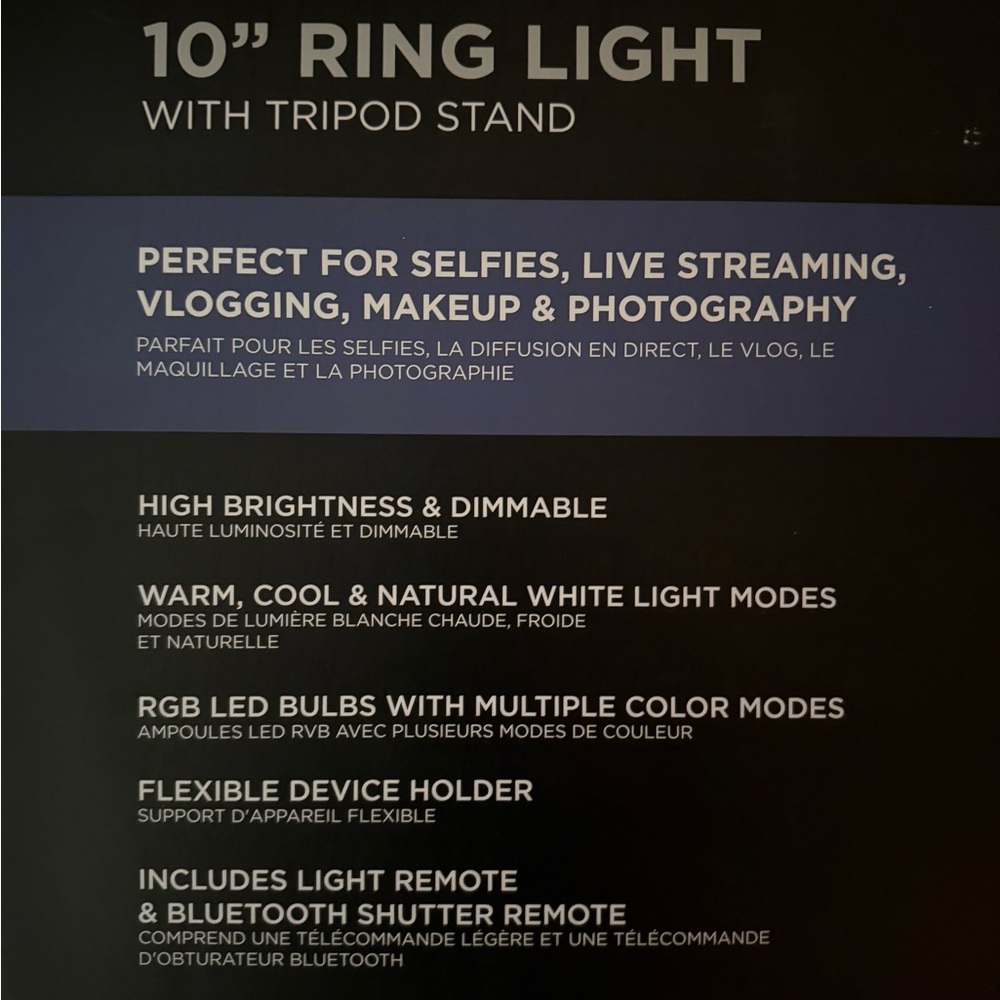 LuMee 10" Ring Light with Tripod Stand